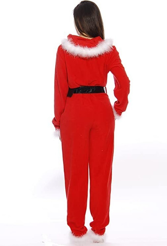 Disfraz Pijama Mameluco De Santa Claus Navidad Para Mujer Damas