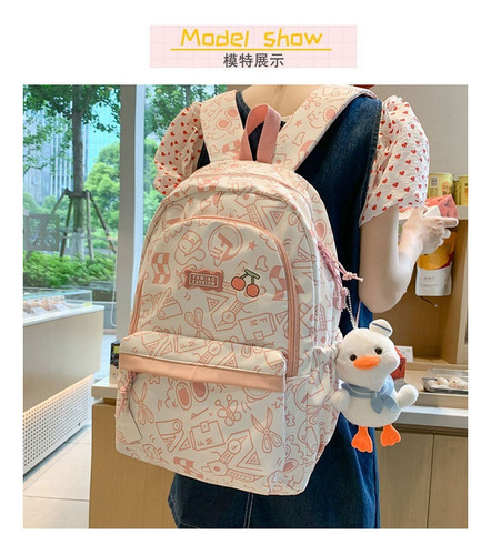 Linda Mochila Simple Y Fresca For Estudiantes De Secundaria