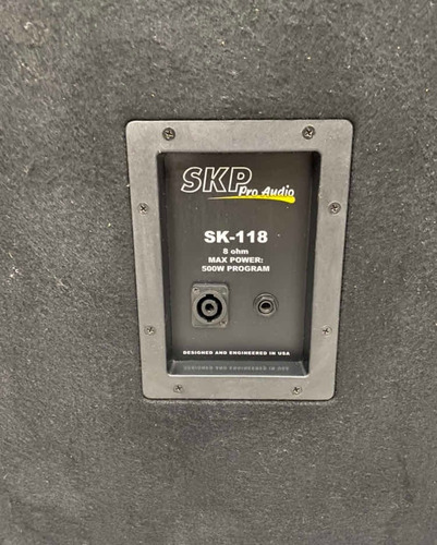 Caixa De Som Subwoofer 500w Skp 18 Novo Original Mostruario