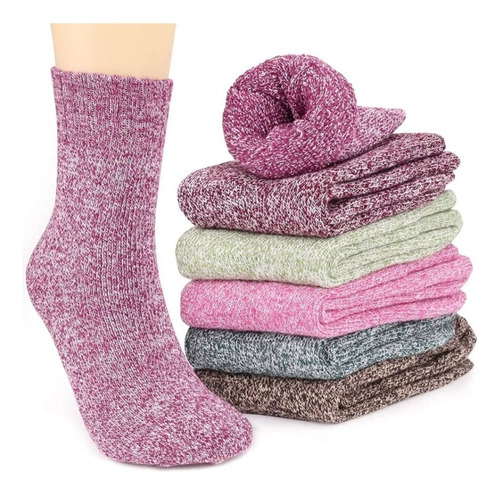 X12 Calcetines De Lana Para Mujer Grueso Para Invinerno