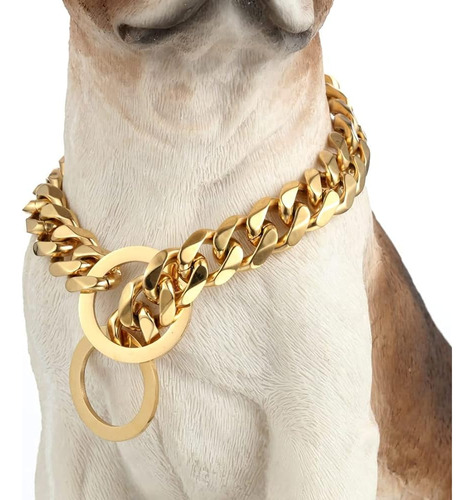 Rumypet Collar De Perro De Oro Oro De 18 Quilates P Cadena 1