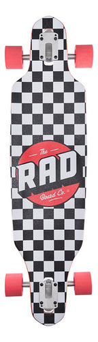Longboard Drop Through Rad Checker Black/white 9