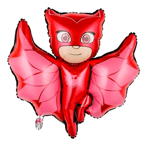 Kit 5 Pzs Globos Metalicos De Heroes En Pijama Pj Mask 73cm Color Rojo