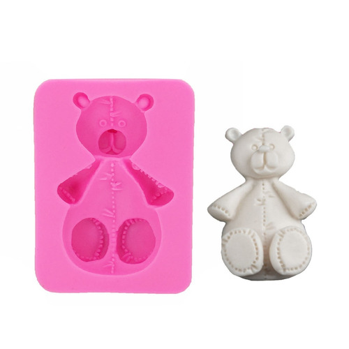 *molde De Silicon Oso Osito Teddy Sentado Fondant Pasta Jabo