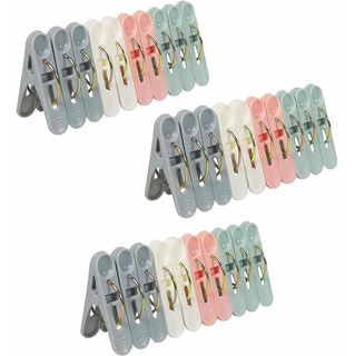 Color Morandi Boao 48 Piezas Pinzas de Tender Ropa Clips de Ropa de Plástico Suave para Hogar Ropa Antiviento 