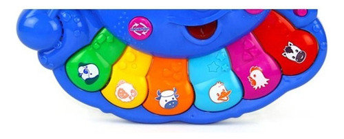 Pulpo Musical Juguete Instrumento Infantil Piano Organo Color Verde claro