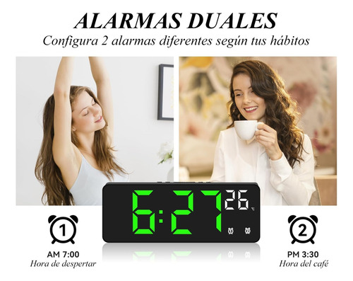 Reloj Electrónico Multifuncional Con Termómetro Y Alarma