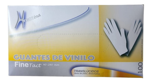 Guantes De Vinilo Caja 100 Unidades / Desechables Tallas  L