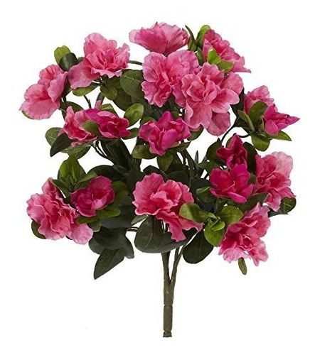 Casi Natural 13 Azalea (juego De 4) Planta Artificial, Rosa