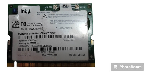 Tarjeta Inalámbrica Interna Intel Lan Para Dell Inspiron (Usado)