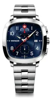 Comprar Reloj Vintage Sport Chrono Correa De Acero Inox, Dial Azul