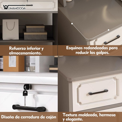 Tocador Madera Con Espejo Luz Melamina