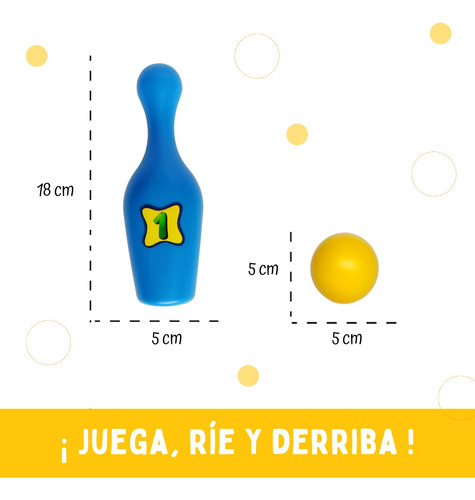 Juguete Boliche Plástico, Bolos Con 10 Pinos Y 2 Pelotas Boli Boliche