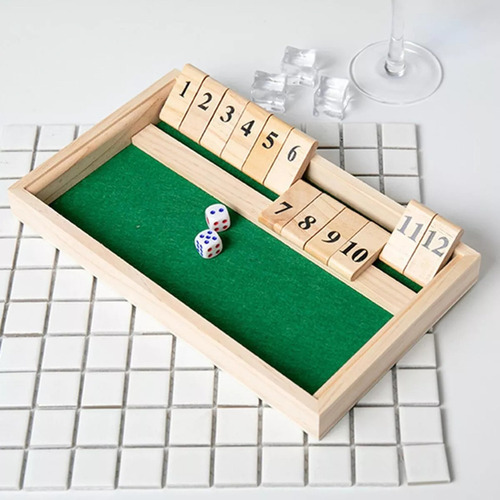 Lj Para Juego De Dados De Madera Cierra La Caja, Tablero De