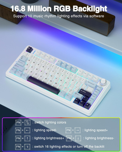 Teclado Mecánico Inalámbrico Aula F75, Junta Caliente Person