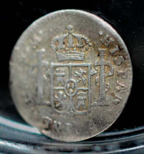 Moneda 1/2 Medio Real Plata Original Carlos Ill 1774 F M