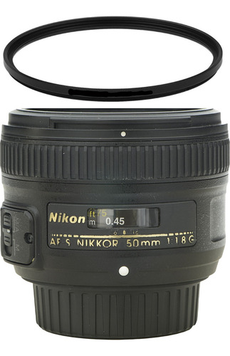 Objetiva Nikon 50mm Afs 1.8 G + Filtro Nikon Preto (Usado)