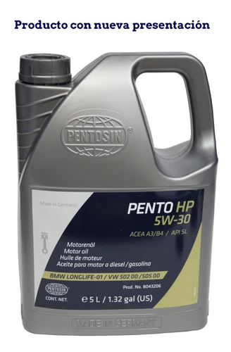 Pentosin Pento High Performance Hp Aceite Sintetico 5w30 5l