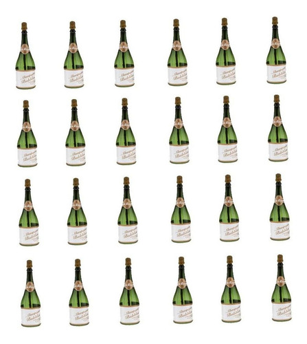 24 Unids Mini Botellas De Burbujas De Champagne Cumpleaños