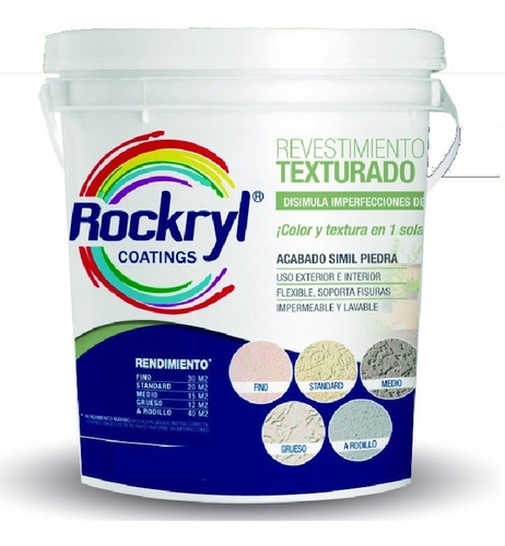 Revestimiento Plastico Rodillo Texturado Rockryl® 10 Litros