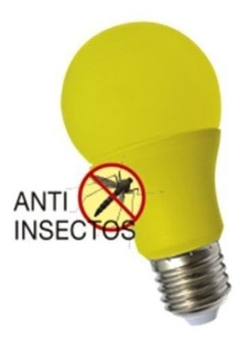 Imagen 2 de 6 de Lampara Led Bulbo Anti Insecto 5w Amarillo Mosquito
