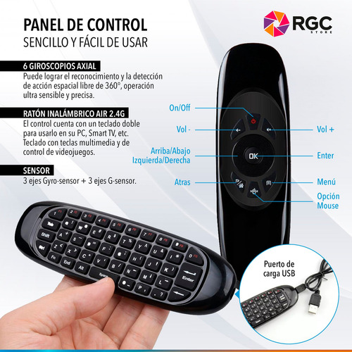 Imagen 7 de 10 de Mouse De Aire Teclado Inalámbrico