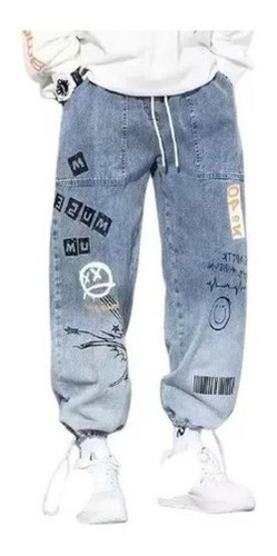 Jeans Cargo Para Hombre Hip Hop Casual Streetwear [u]