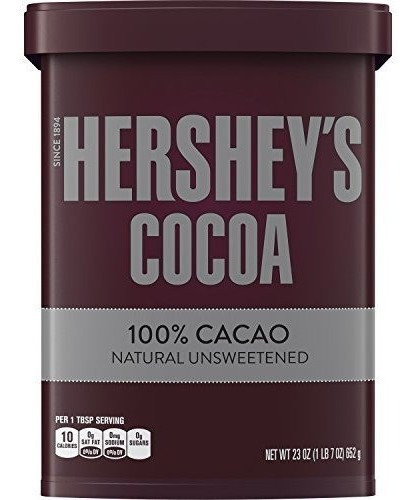 Cacao Hershey's 100% Natural Sin Azúcar Horneado 23 Onzas