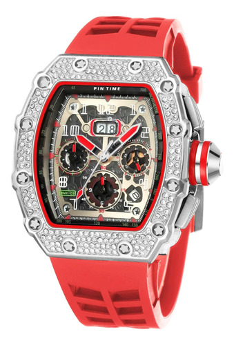 Reloj Cronógrafo Para Hombre Pintime Bling Punk Iced Out Dia