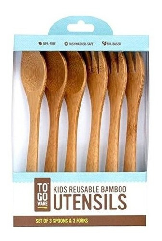 To Go Ware Kids - Utensilios De Bambú Reutilizables - Juego