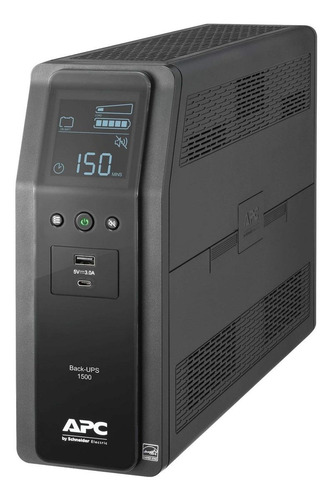 Imagen 3 de 4 de APC Back-UPS Pro BR1500M2-LM 1500VA entrada y salida de 120V negro