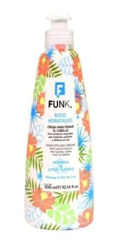 Crema Para Peinar Rizos Hidratados Funk Moringa Flor De Loto
