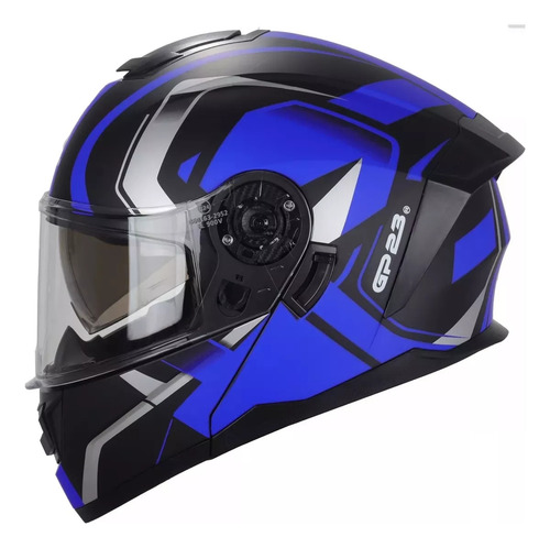 Casco Moto Gp 23 Fl900 Rebatible Doble Visor Furius - Fas Color Azul Tamaño Del Casco S