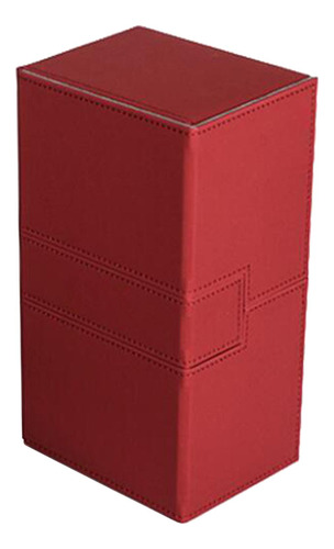 Trading Card Deck Box Almacenamiento Organizador Rojo