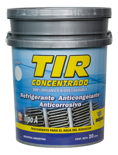 Liquido Refrigerante Tir Concentrado Bardahl 20l Color Rojo