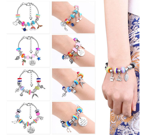 Kit De Fabricación De Pulseras, 85 Piezas De Pulseras De Dij