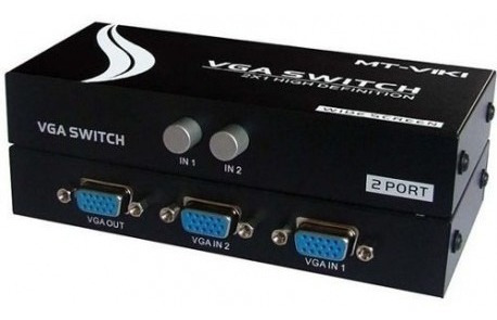 Switch Kvm 2 Puertos Vga 2 Dvr 1 Monitor