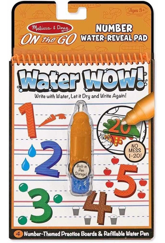 Melissa & Doug Libro: Water Wow ~ Colorea Números Niños