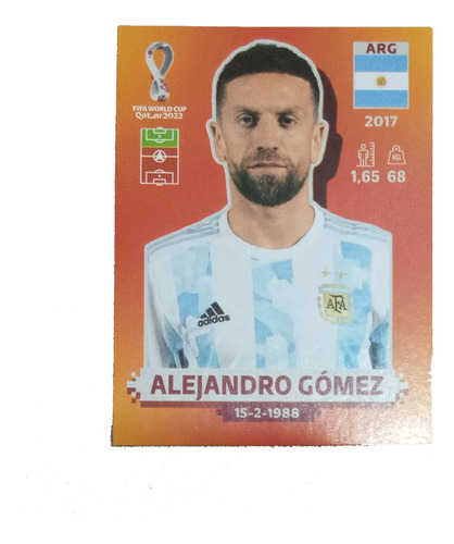 Figurita Mundial Qatar Alejandro Gomez Arg 16 100% Original