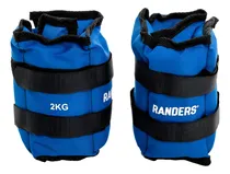 Comprar Tobipesas 1 Par 2kg Tobilleras Y Muñequeras Fitness Randers Color Azul