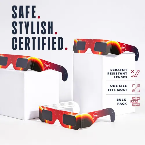 Eclipsee Gafas De Eclipse Solar (paquete De 6) Con Certific.