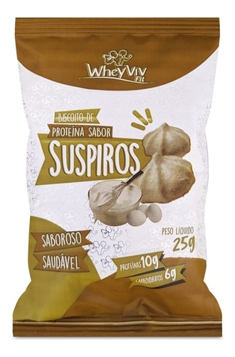 Biscoito Fit Suspiro Com Whey Protein - 25g - Wheyviv