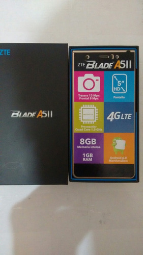 Zte Blade A511 Libre (4g, Dual Flash, Quad Core, Android 6)