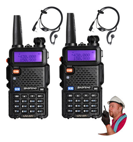 Walkie-talkie Baofeng Tri Banda UV-5RE y frecuencia VHF/UHF/MHZ - negro 220V-240V