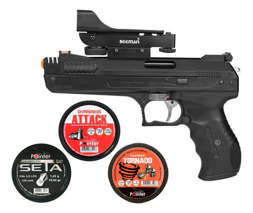 Arma .22 Beeman 2006 5,5 Com Mira Holografica + Kit Munição