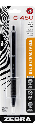 Zebra Pen G-450 Bolígrafo De Gel Retráctil, Barril De Latón 