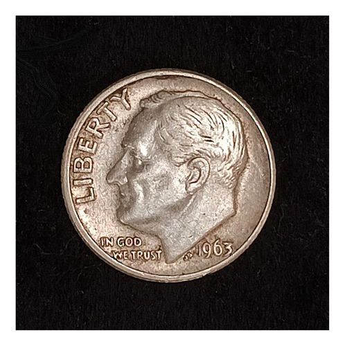 Estados Unidos 10 Cents 1963 D Plata Dime Mb Km 195