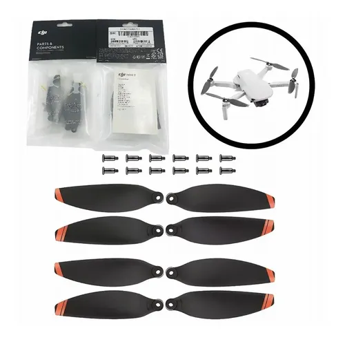 Lot De 8 Hélices De Rechange Pour DJI Mini 3 Pro - Avec Vis Et Tournevis - Pointes Orange - 7