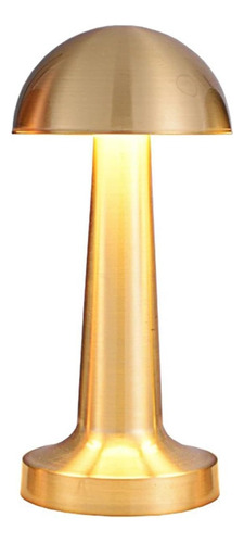 Velador Led Lampara Táctil Recargable 3 Intensidad Y Color Estructura Gold Pantalla Gold