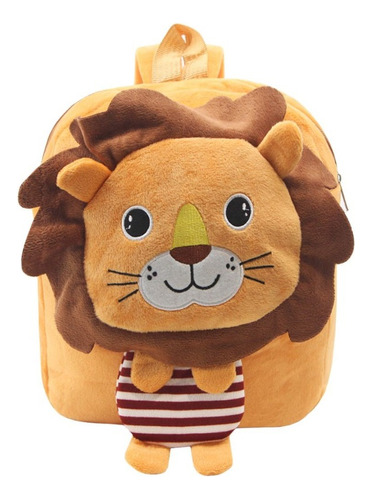 Mochila Infantil Animales Escolar Jardin Nena Nene Espalda Color Leon Diseño De La Tela Peluche